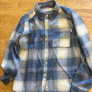 Abercrombie Kids Blue and Cream Plaid Button-Down Shirt